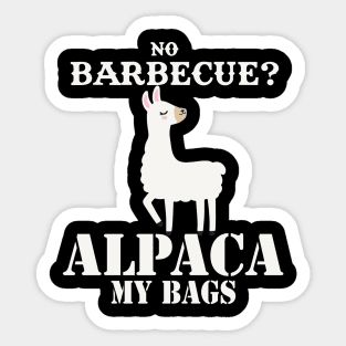 Barbeque Alpaca Sticker